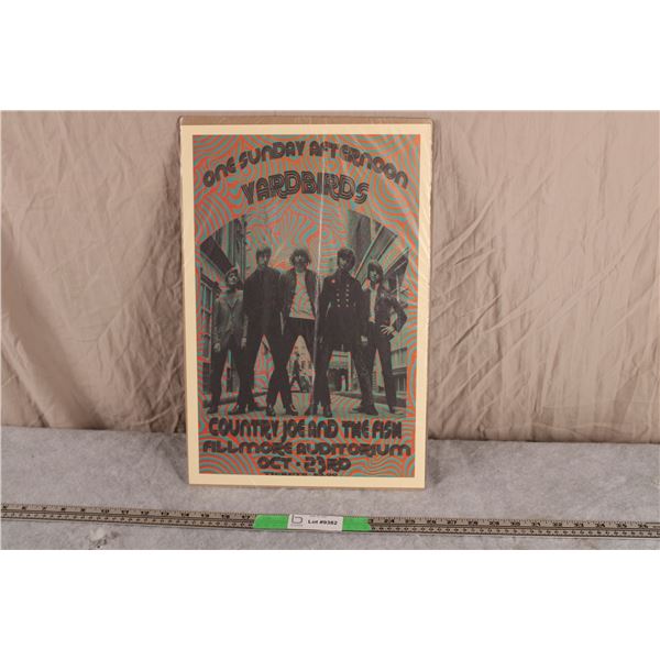 Yard Birds Concert Poster 12x18