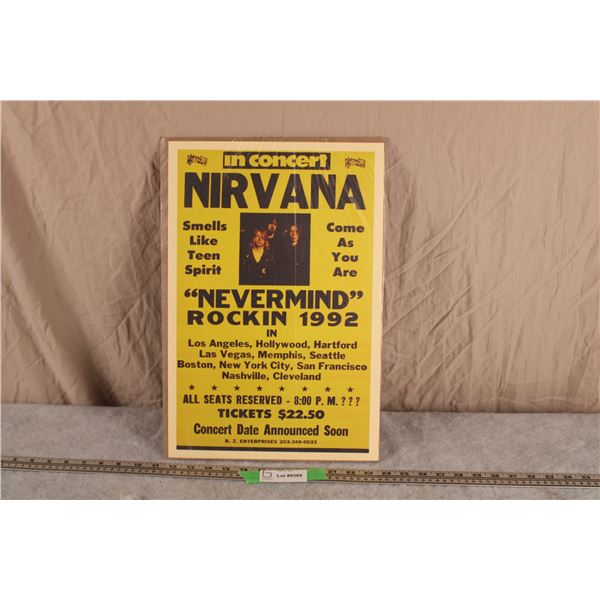 Nirvana Concert Poster 12x18