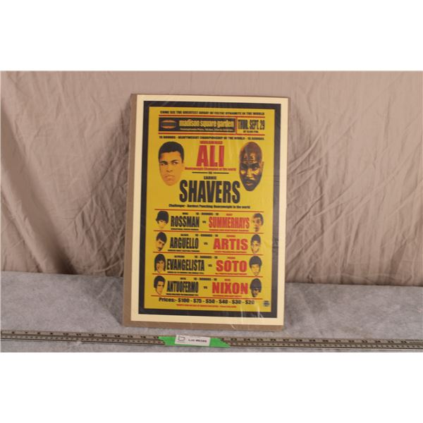 Ali vs Shavers Fighting Poster 12x18
