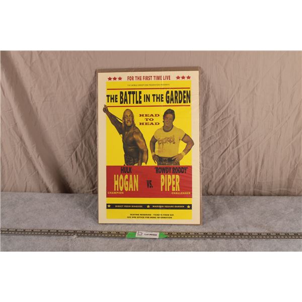 Hogan vs Piper Wrestling Poster 12x18
