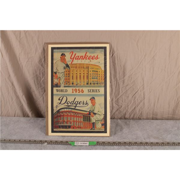 Yankees vs Dodgers Poster 12x18