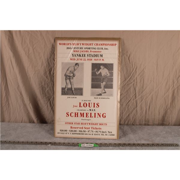 Louis vs Schmeling Fight Poster 14x22