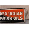 Image 3 : Red Indian Porcelain Sign 32.5"x12"
