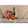 Image 1 : Flanged 7-UP Porcelain Sign  16x18.5"