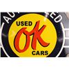 Image 4 : OK Used Cars Porcelain sign - Double Sided 34x24"