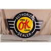 Image 5 : OK Used Cars Porcelain sign - Double Sided 34x24"