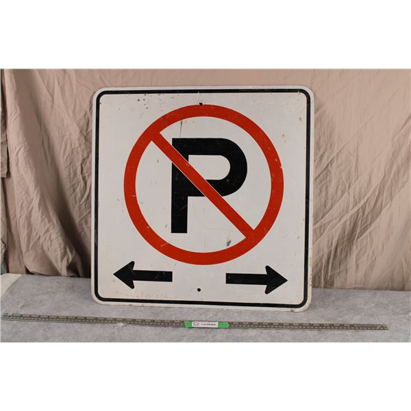 No Parking Sign 24x24" (aluminum?)