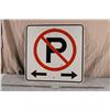 Image 1 : No Parking Sign 24x24" (aluminum?)