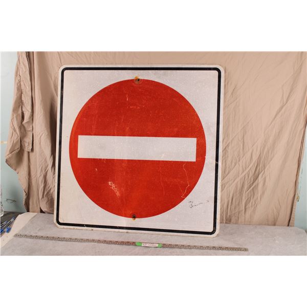 Large "Wrong Way" Traffic Sign 30x30"