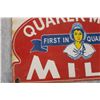 Image 2 : Quaker Maid Milk - porcelain sign 6x10"