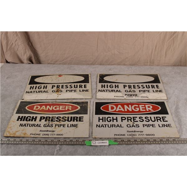 Danger High Pressure signs - aluminum?