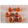 Image 2 : 6 Amber FireKing Coffee Mugs