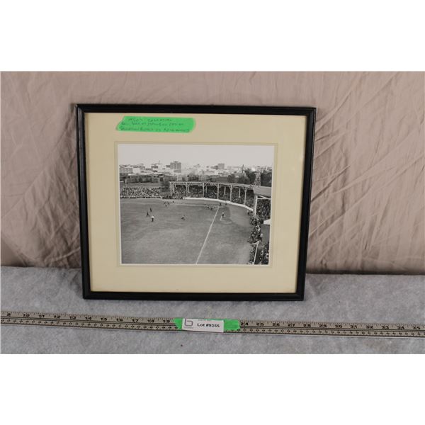 1950's Photo of Saskatoon Ball Park - frame measures 13x15