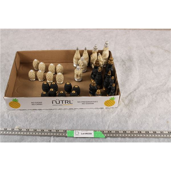 Vintage Hand Painted Chess Set