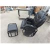 Image 2 : (DWT) Leather Swivel LR Rocker Chair & Ottoman