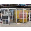 Image 1 : 4 Wooden Framed Painted Window Panes, 23" x 53"