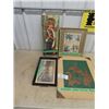 Image 1 : New Old Stock Big Eyed Girl 20" x 8", Picture By R C Lockhard, Embossed Copper Flamingo Mid Century,
