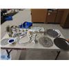 Image 1 : Silverware, Candle Holders, Serving Tray & Mirror