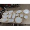 Image 1 : Milk Glass Some Fire King, Tea/ Sandwich Server Trays Plus More!