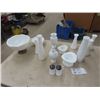 Image 1 : Milk Glass, Vase , S & P  & Bowls