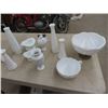 Image 3 : Milk Glass, Vase , S & P  & Bowls