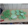 Image 1 : Approx 48 Jadite Cups, Tea Cups, Saucers Plates, Trays, & Bowls