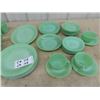 Image 2 : Approx 48 Jadite Cups, Tea Cups, Saucers Plates, Trays, & Bowls
