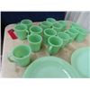 Image 3 : Approx 48 Jadite Cups, Tea Cups, Saucers Plates, Trays, & Bowls