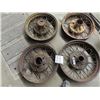 Image 1 : 4 Vintage Auto Steel Spoked Rims