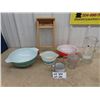 Image 1 : Pyrex Mixing Bowl, Washboard, Merry Gregory Pitcher, Plus More!