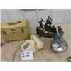 Image 2 : Vintage Carry On"Samsonite", Clocks, Lantern, Door Stop & Phone