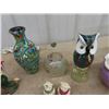 Image 3 : Blow Glass Art Owl, Vase, Character S &P , China Vase, Pixie Ornament Plus More!