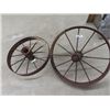 Image 2 : 4 Steel Wheels -2 Matching 34"Rd & 2 Matiching 32" Rd