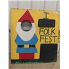 Image 1 : Folk Festival Face Krown Display 33'x 38"