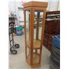 Image 2 : Oak Curio w Glass Shelf 72" H 24"W 11" D