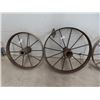 Image 2 : 4 Steel Wheels 2) 28" RD & 2) 32" RD