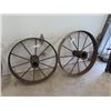 Image 3 : 4 Steel Wheels 2) 28" RD & 2) 32" RD