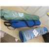 Image 2 : 2 Folding Lawn Chairs, Foam Sleeping Pad, & 2 Storage Tubs