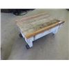 Image 3 : Wood Bench 6' Long, & Wooden Portable Stand