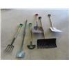 Image 2 : 6 Yard Tools - 3 Shovels, Edger, Chipper & Potato Fork