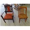 Image 1 : Oak Office Chair & Mission Style Oak Chair