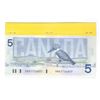 Image 2 : 1986 Canadian $5.00 Banknote Uncirculated - Last Year for Paper Issue