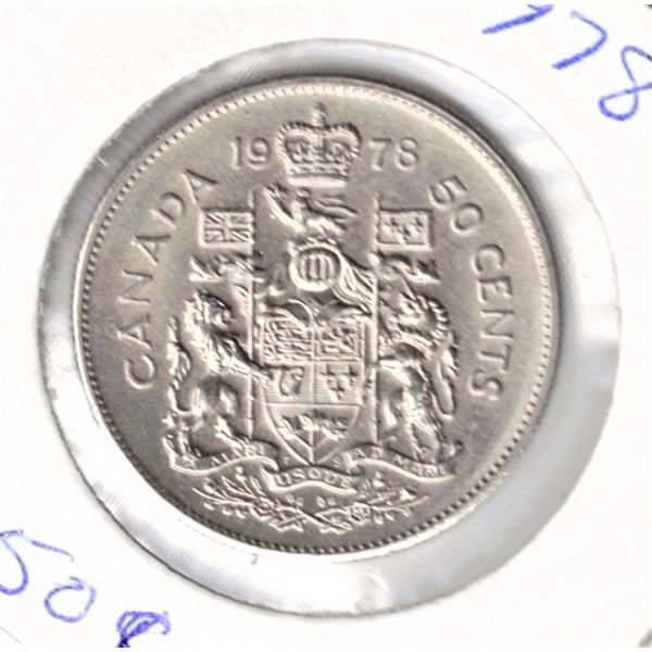 Canadian 50 Cent Coin - 1978
