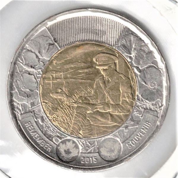 Canadian Toonie 2015 - Remembrance
