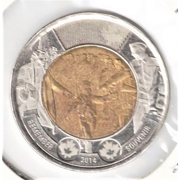 Canadian Toonie 2014 - Remembrance