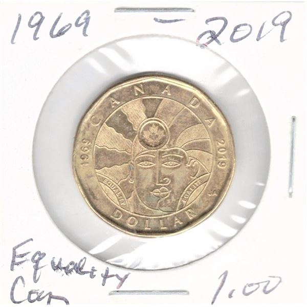 Canadian Loonie 2019 - 1969-2019 Equality Coin