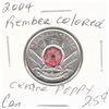 Image 1 : Canadian Quarter 2004 - Center Coloured Poppy