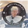 Image 2 : Toronto Maple Leafs 2003/04 Mini Pucks - Matt Stajan, Ric Jackman, Tie Domi