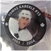 Image 4 : Toronto Maple Leafs 2003/04 Mini Pucks - Karel Pilar, Trevor Kidd, Tomas Kaberle