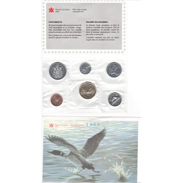 Royal Canadian Mint 1993 Uncirculated Coin Set